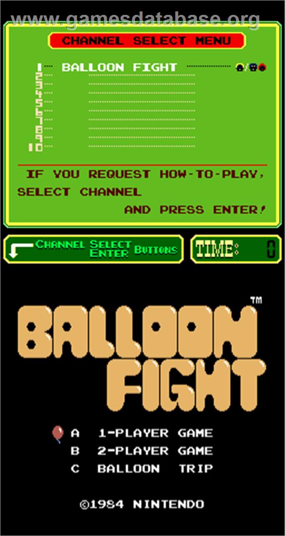 Balloon Fight - Arcade - Artwork - Title Screen