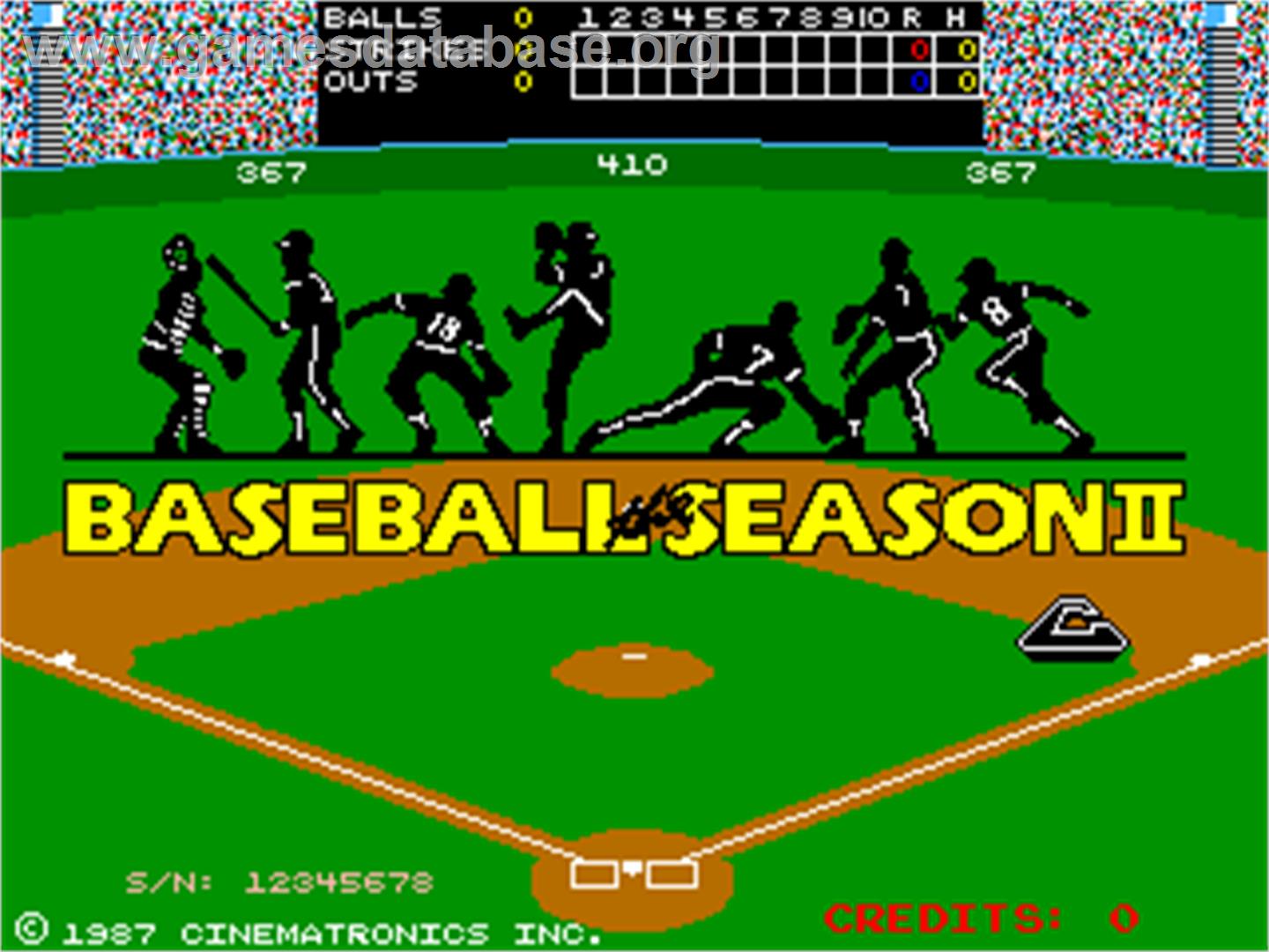 Baseball: The Season II - Arcade - Artwork - Title Screen