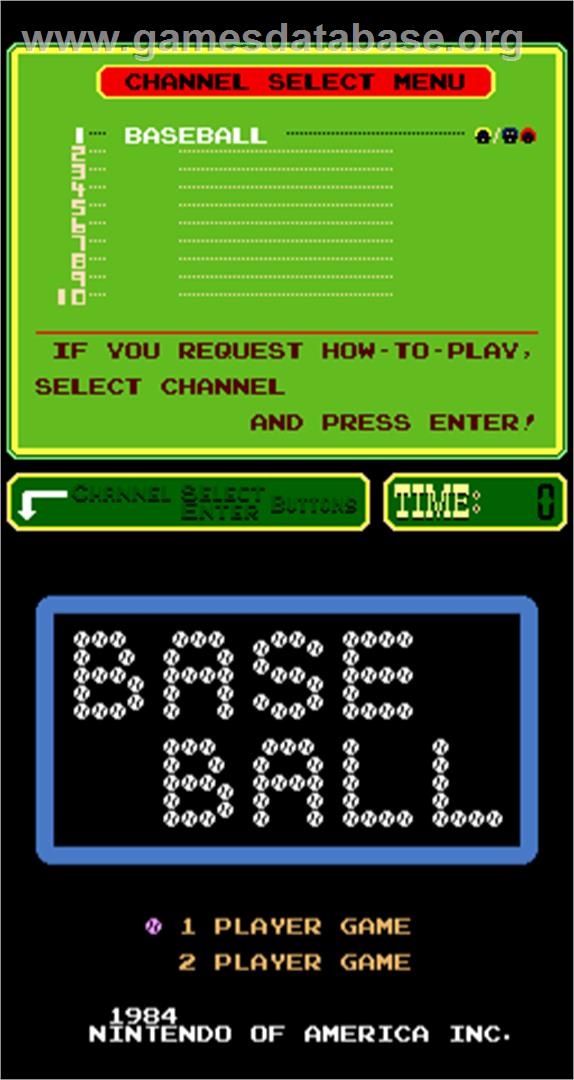 Baseball - Arcade - Artwork - Title Screen