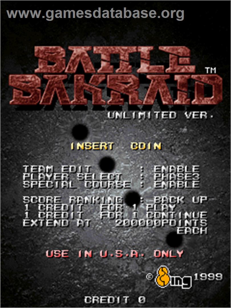 Battle Bakraid - Unlimited Version - Arcade - Artwork - Title Screen