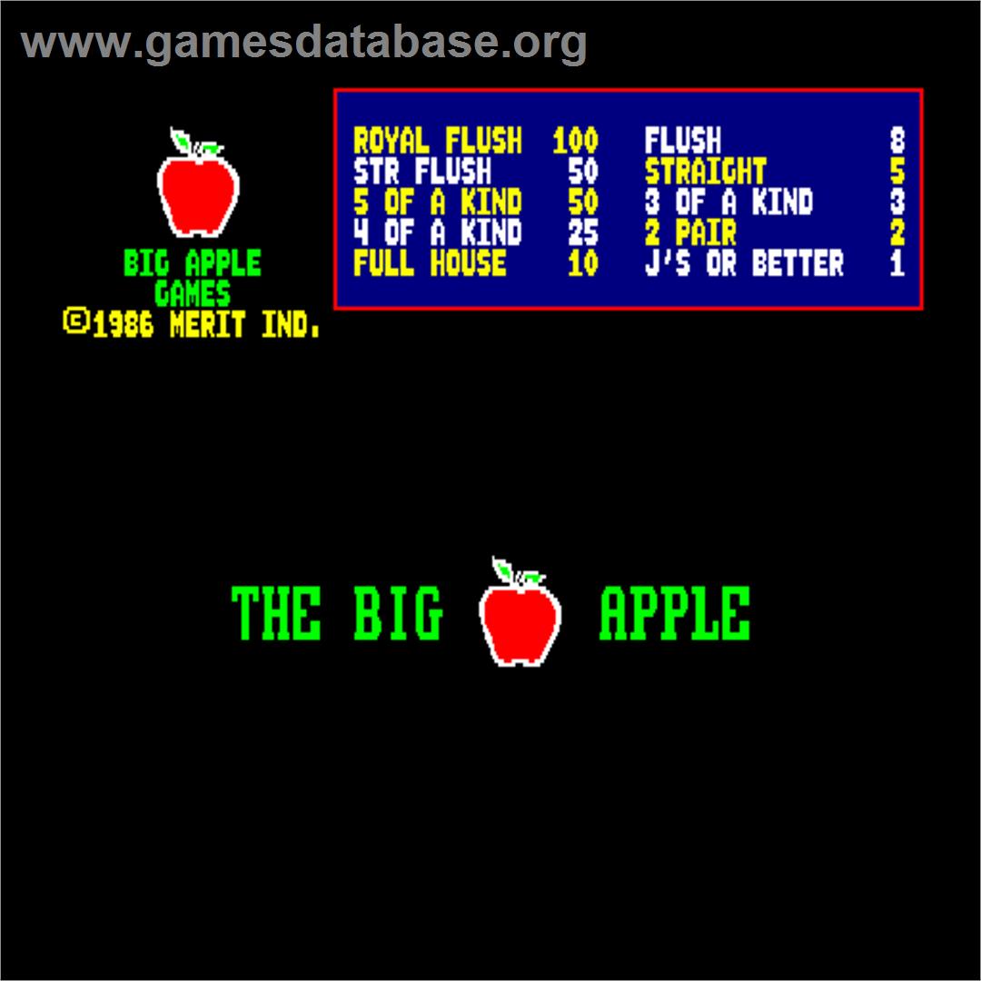 Big Apple Games - Arcade - Artwork - Title Screen