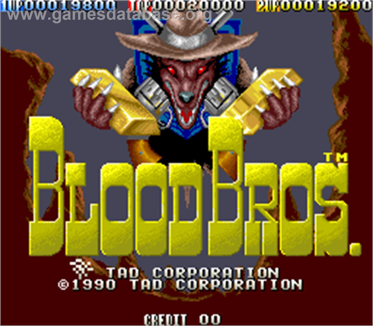 Blood Bros. - Arcade - Artwork - Title Screen