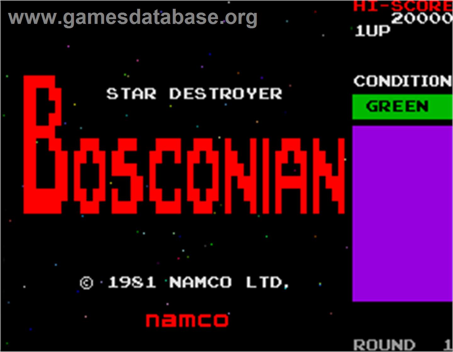 Bosconian - Star Destroyer - Arcade - Artwork - Title Screen