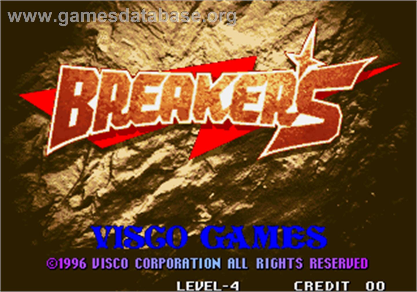 Breakers - Arcade - Artwork - Title Screen