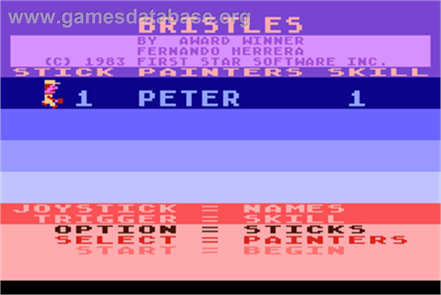 Bristles - Arcade - Artwork - Title Screen