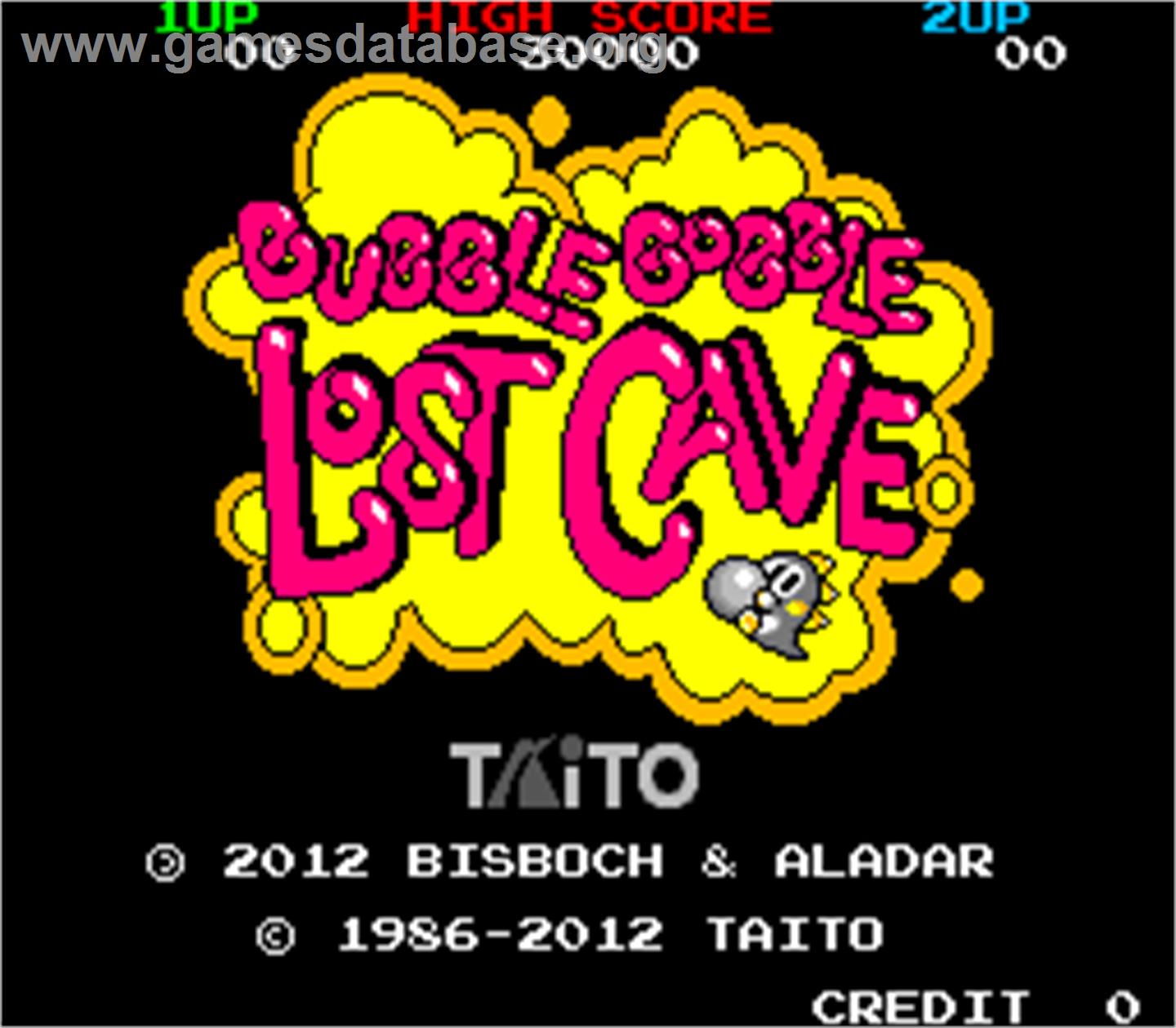 Bubble Bobble: Lost Cave V1.0 - Arcade - Artwork - Title Screen