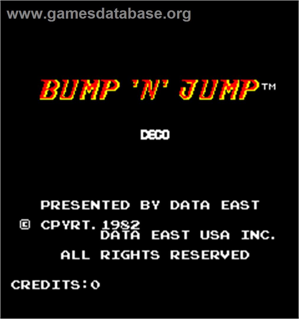 Bump 'n' Jump - Arcade - Artwork - Title Screen