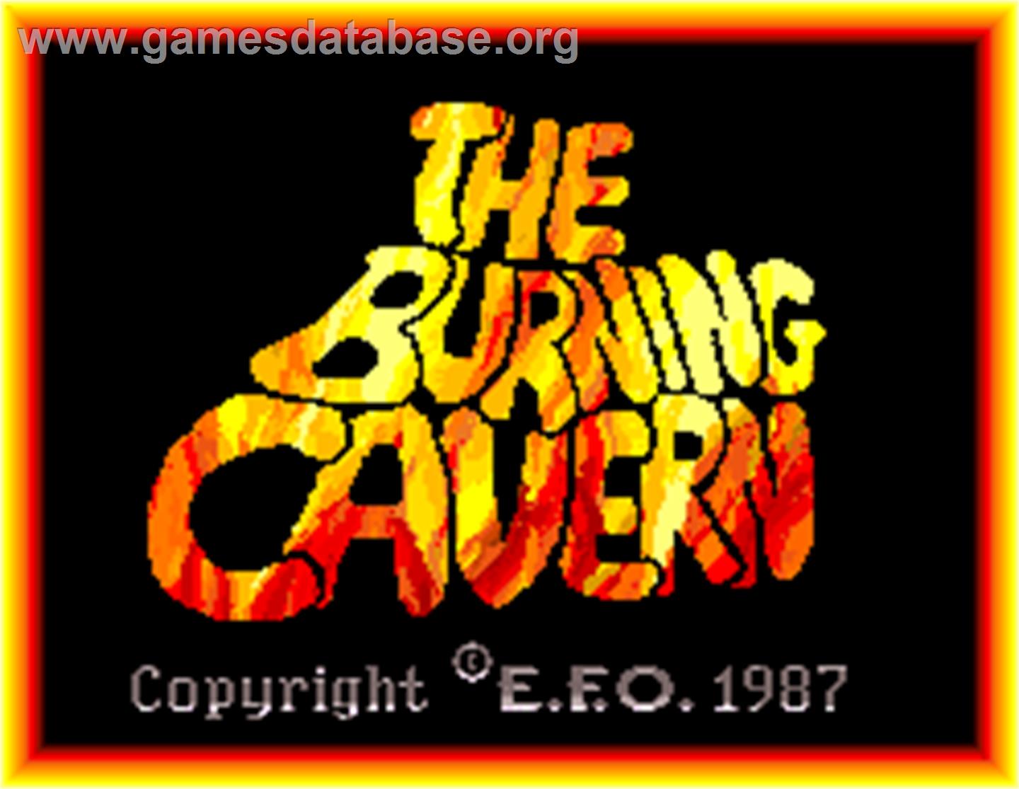 Burning Cavern, The - Arcade - Artwork - Title Screen