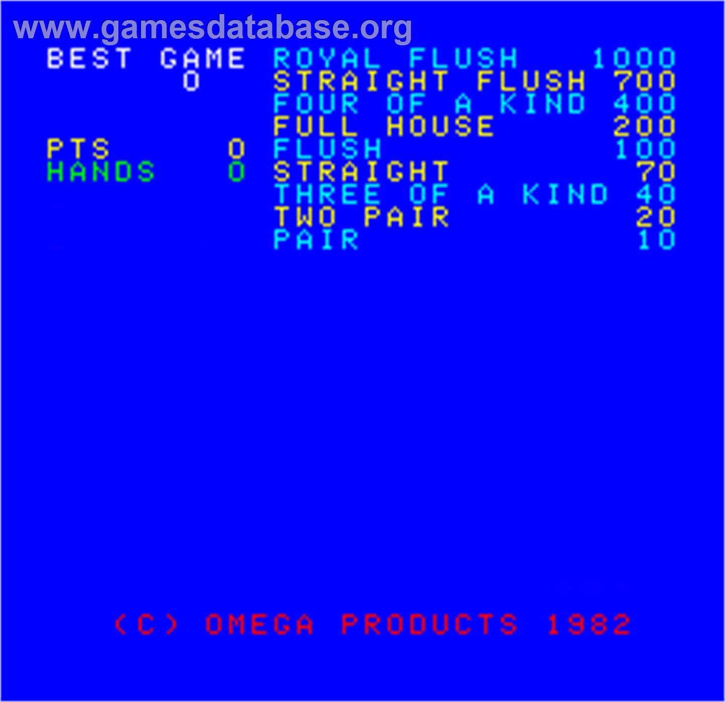 Cal Omega - Game 12.8 - Arcade - Artwork - Title Screen