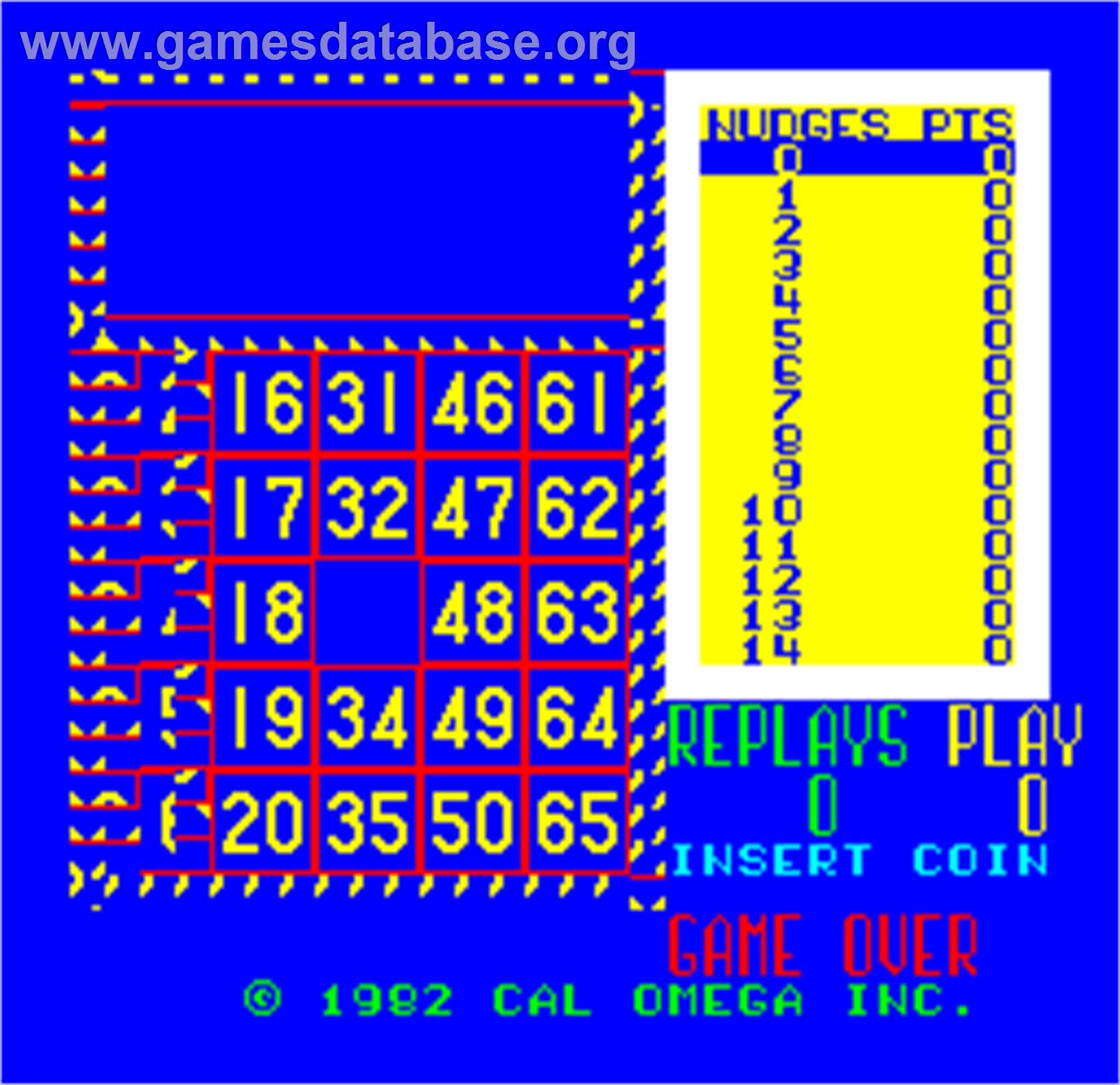Cal Omega - Game 18.1 - Arcade - Artwork - Title Screen