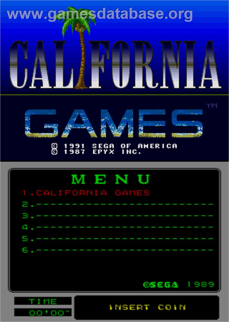 California Games - Arcade - Artwork - Title Screen