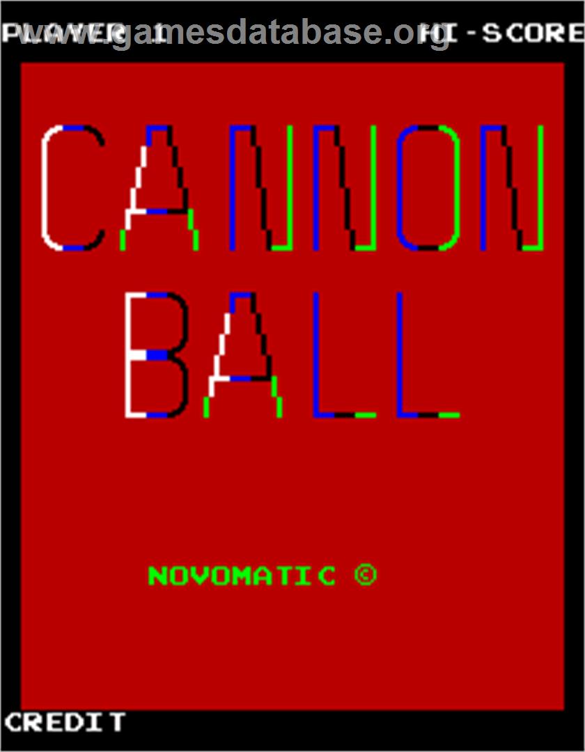Cannon Ball - Arcade - Artwork - Title Screen