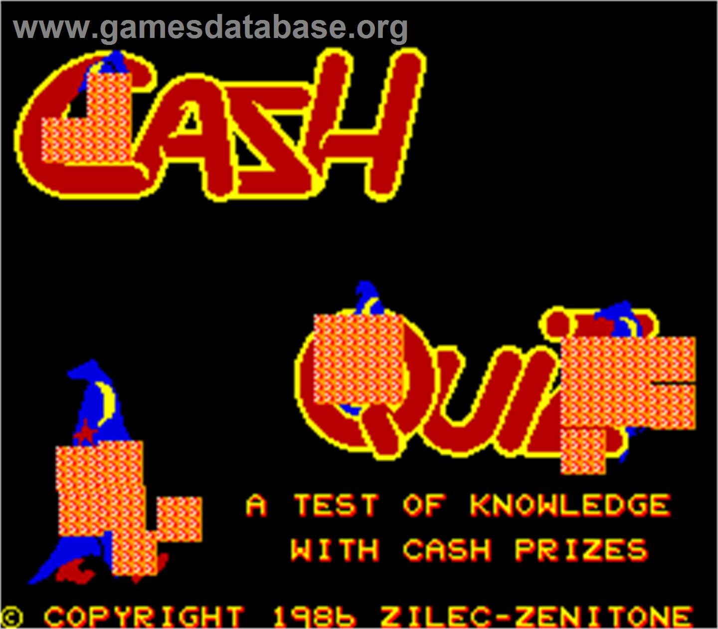 Cash Quiz - Arcade - Artwork - Title Screen