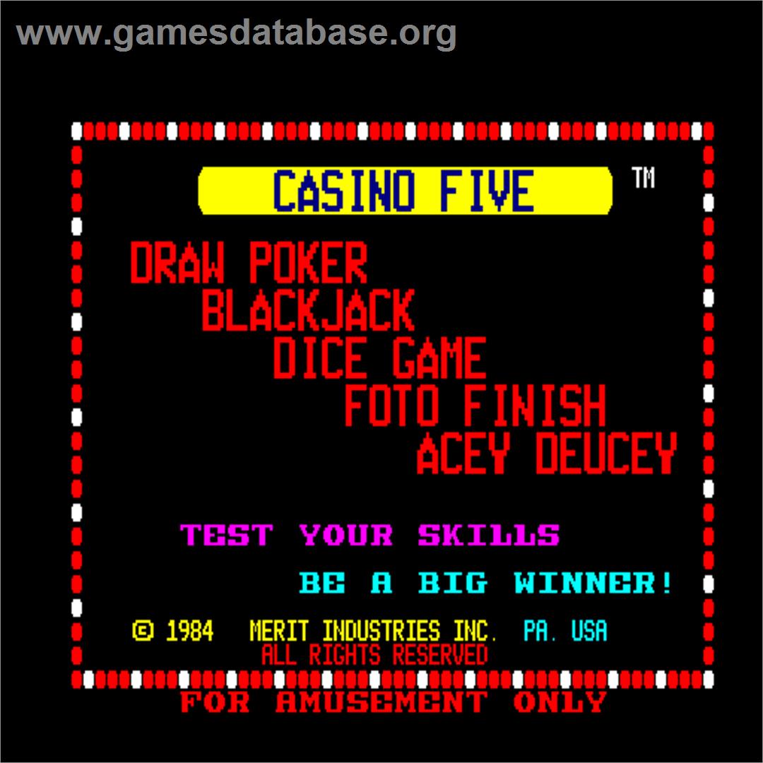 Casino Five - Arcade - Artwork - Title Screen