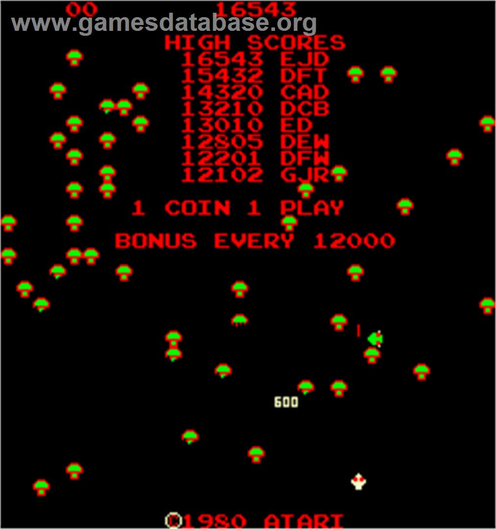 Centipede - Arcade - Artwork - Title Screen