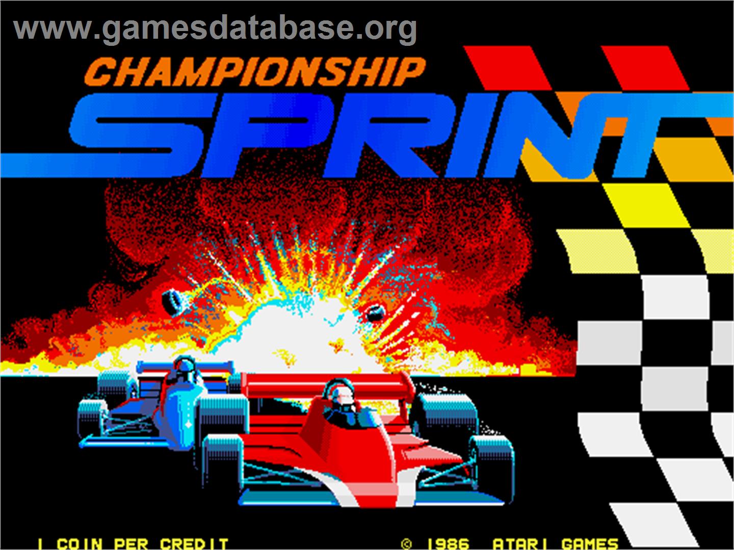 Championship Sprint - Arcade - Artwork - Title Screen