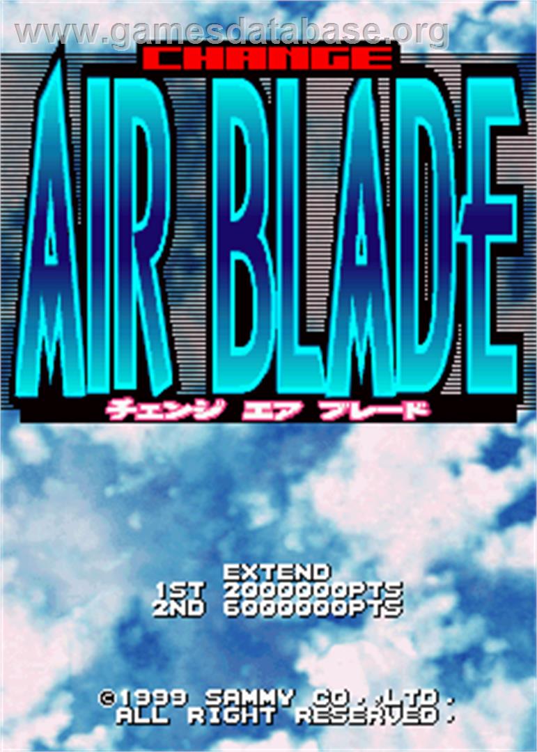 Change Air Blade - Arcade - Artwork - Title Screen