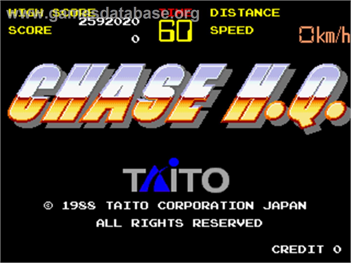 Chase H.Q. - Arcade - Artwork - Title Screen