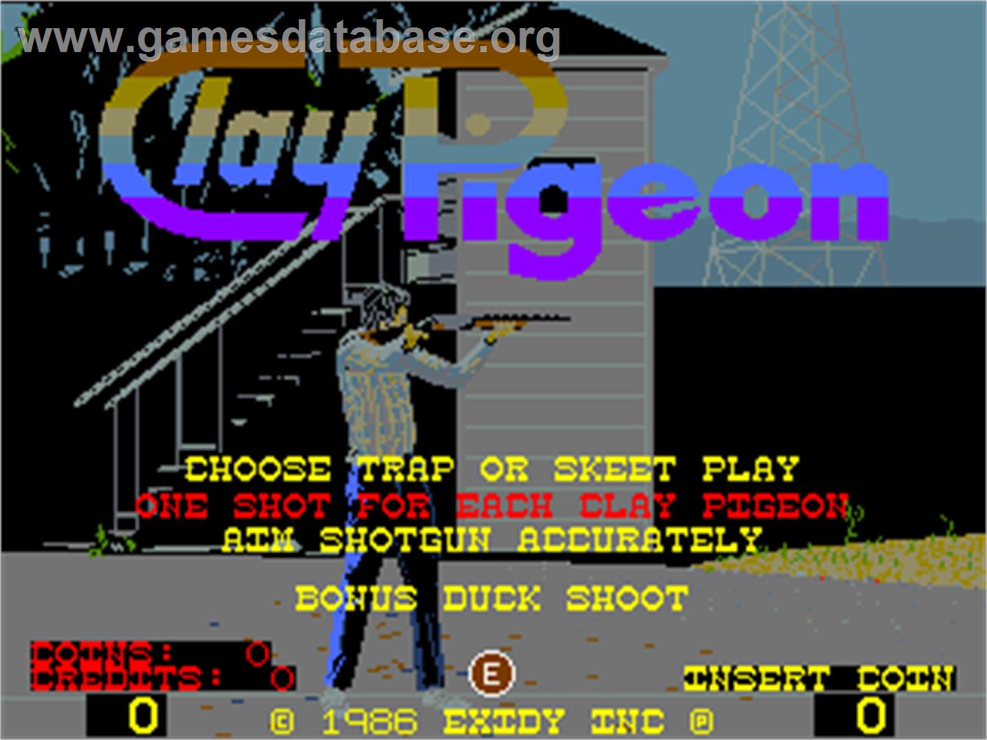 Clay Pigeon - Arcade - Artwork - Title Screen