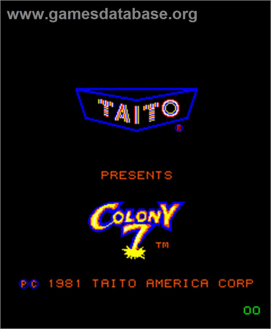 Colony 7 - Arcade - Artwork - Title Screen