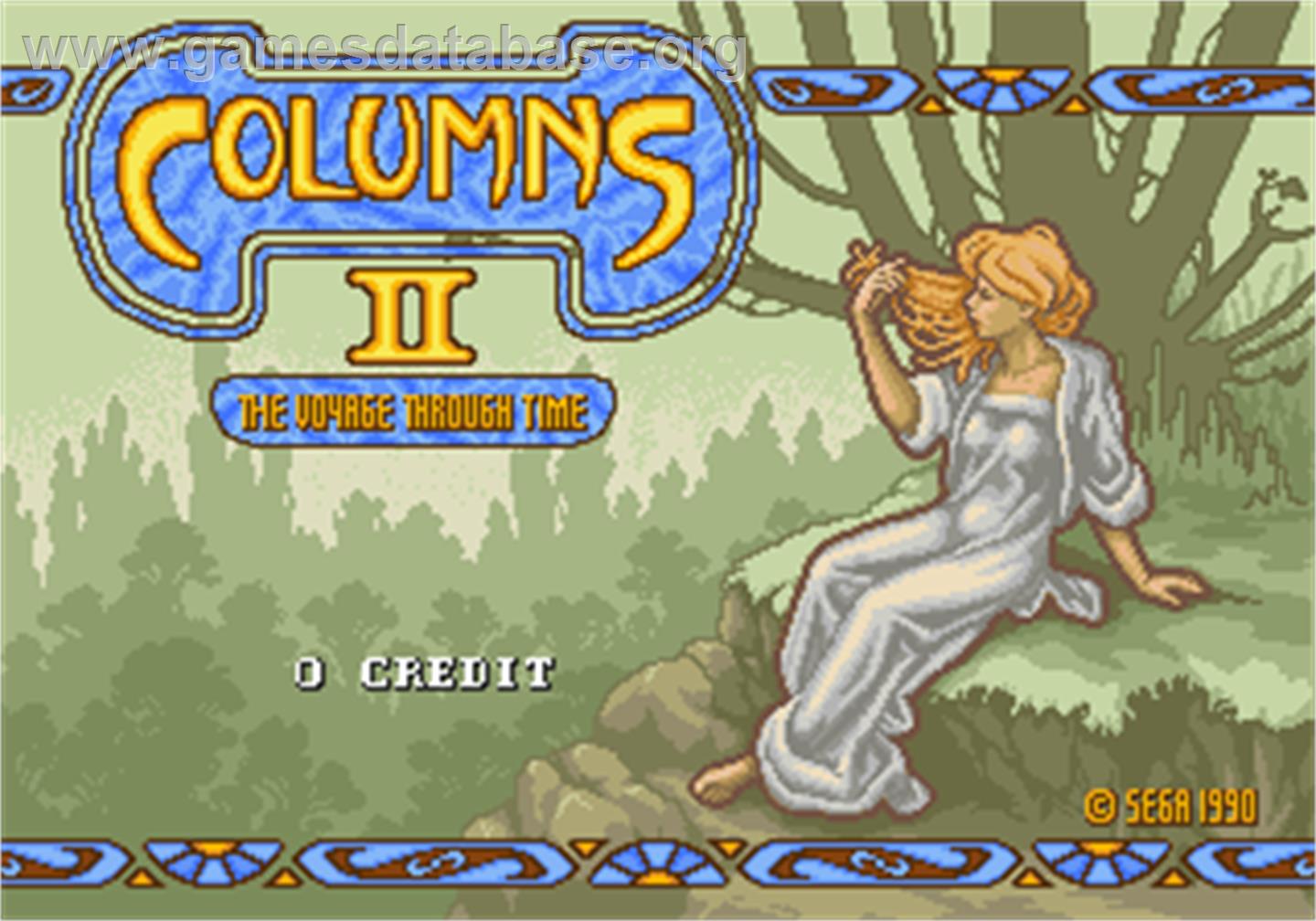 Columns II: The Voyage Through Time - Arcade - Artwork - Title Screen
