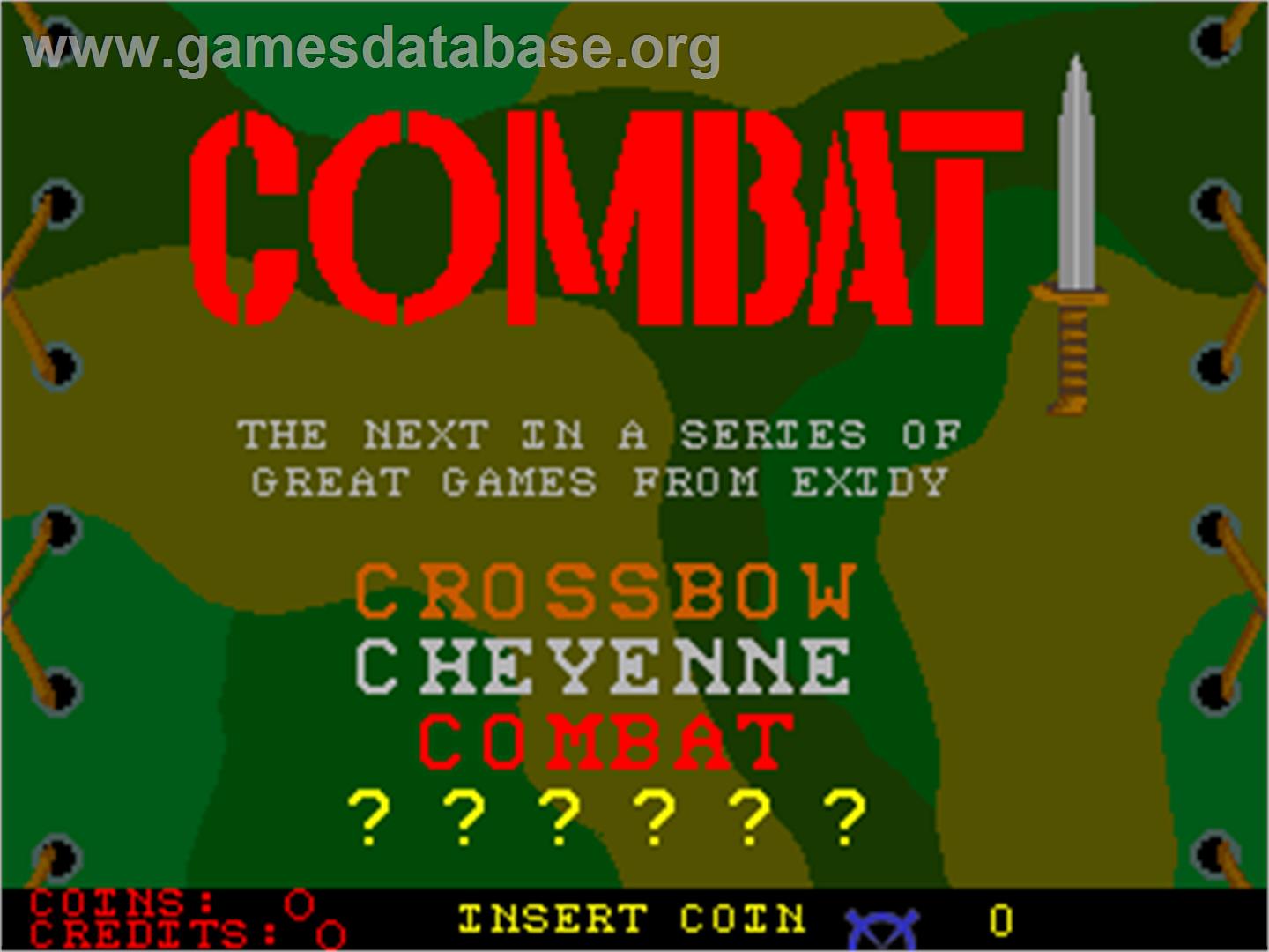Combat - Arcade - Artwork - Title Screen