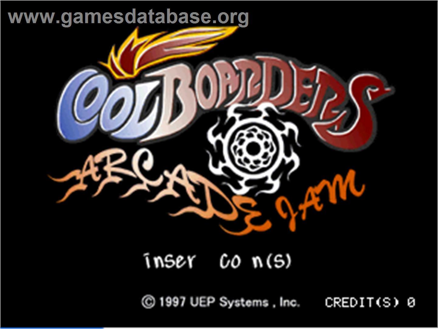 Cool Boarders Arcade Jam - Arcade - Artwork - Title Screen