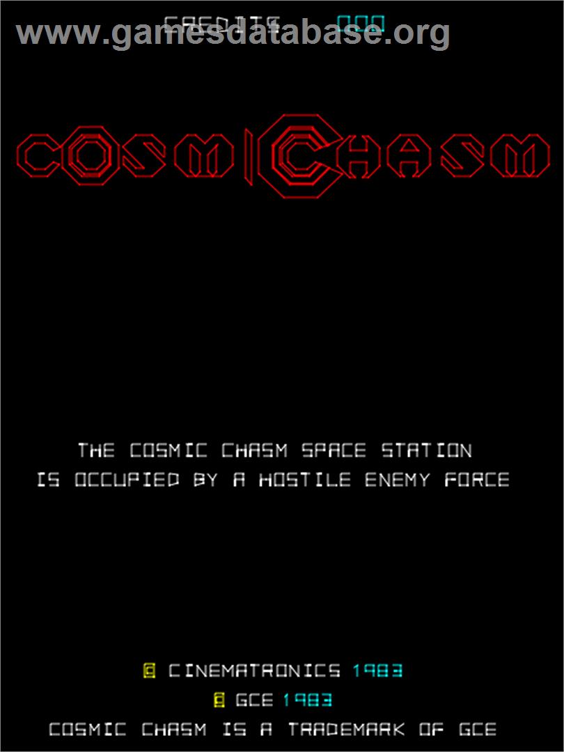 Cosmic Chasm - Arcade - Artwork - Title Screen