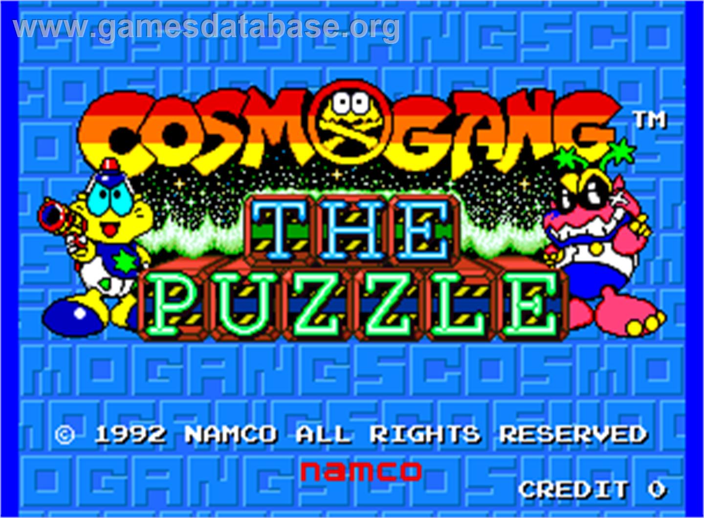 Cosmo Gang the Puzzle - Arcade - Artwork - Title Screen