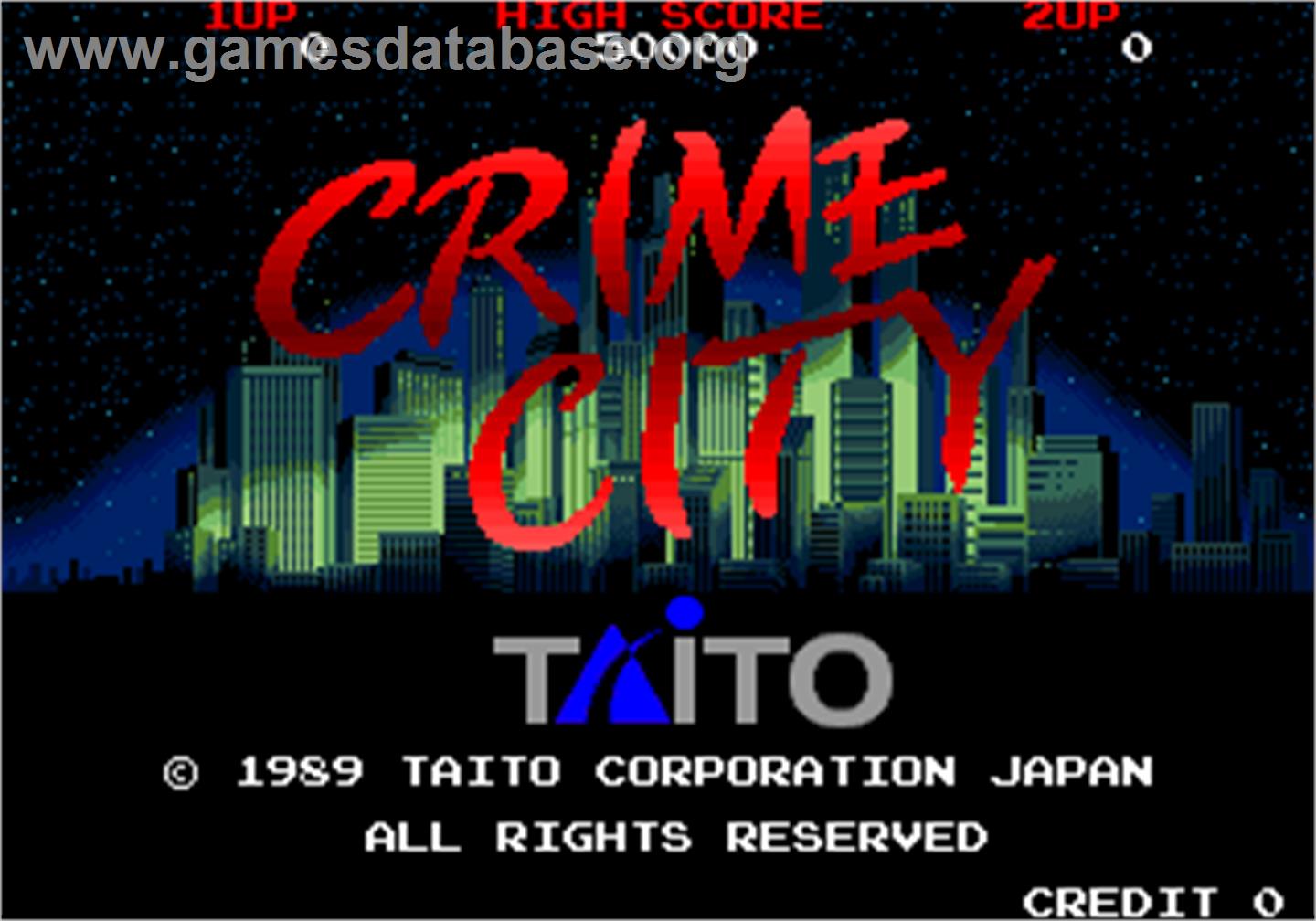 Crime City - Arcade - Artwork - Title Screen