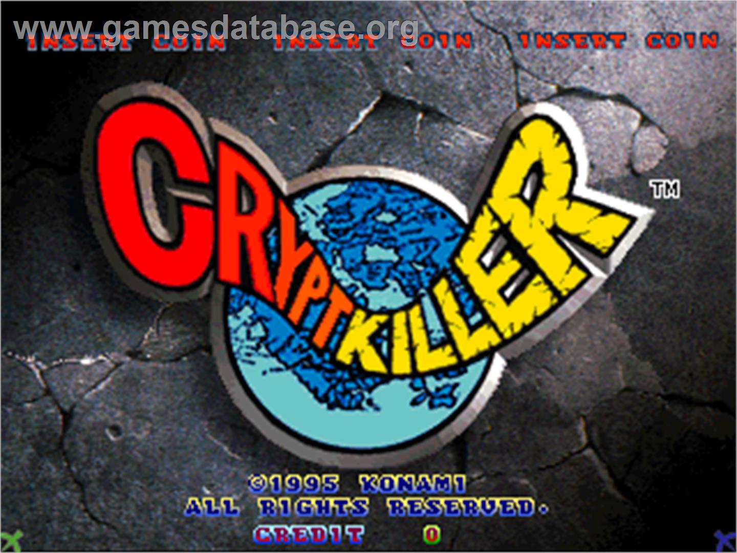 Crypt Killer - Arcade - Artwork - Title Screen