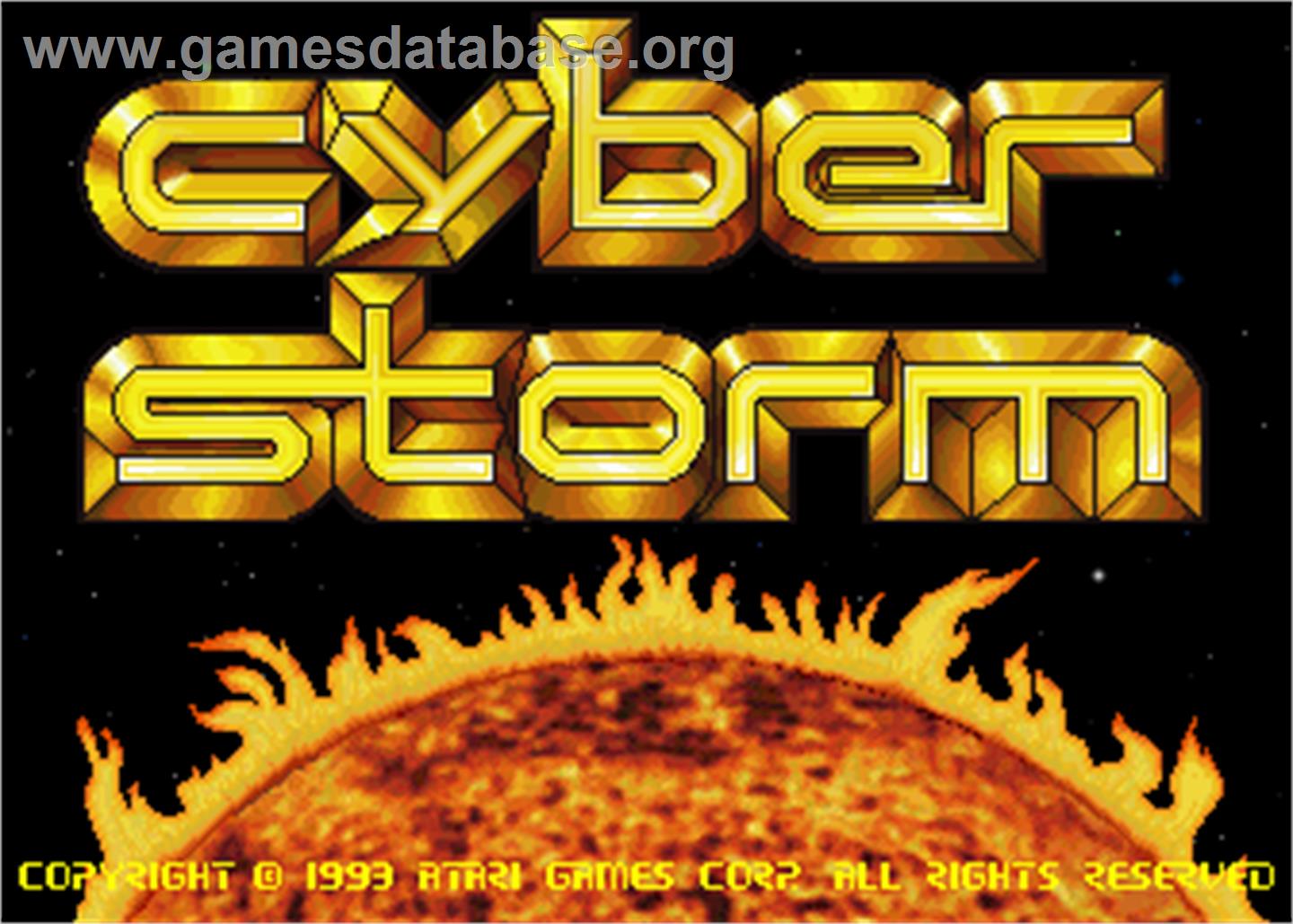 Cyberstorm - Arcade - Artwork - Title Screen