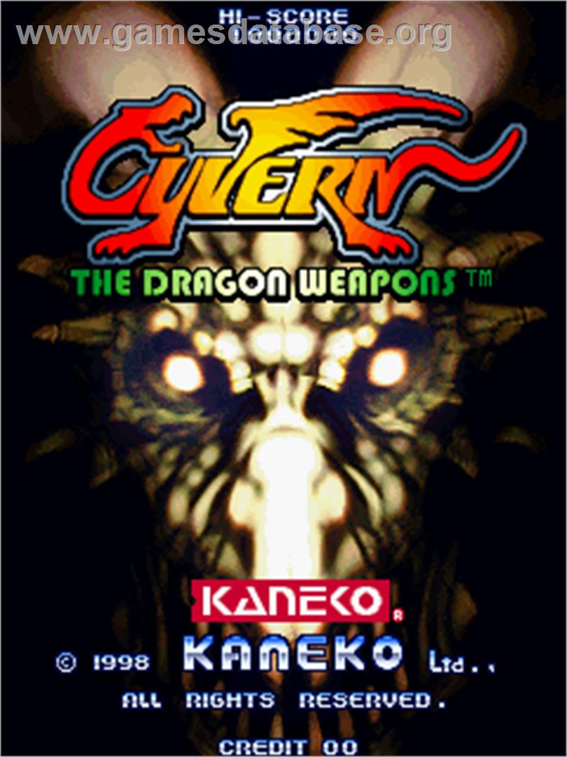 Cyvern - The Dragon Weapons - Arcade - Artwork - Title Screen