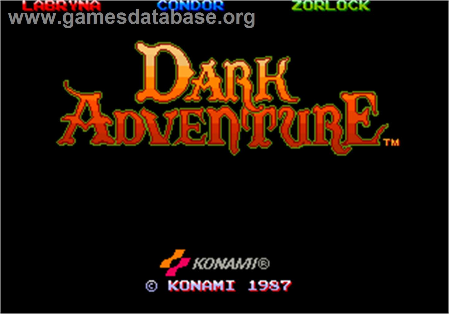 Dark Adventure - Arcade - Artwork - Title Screen