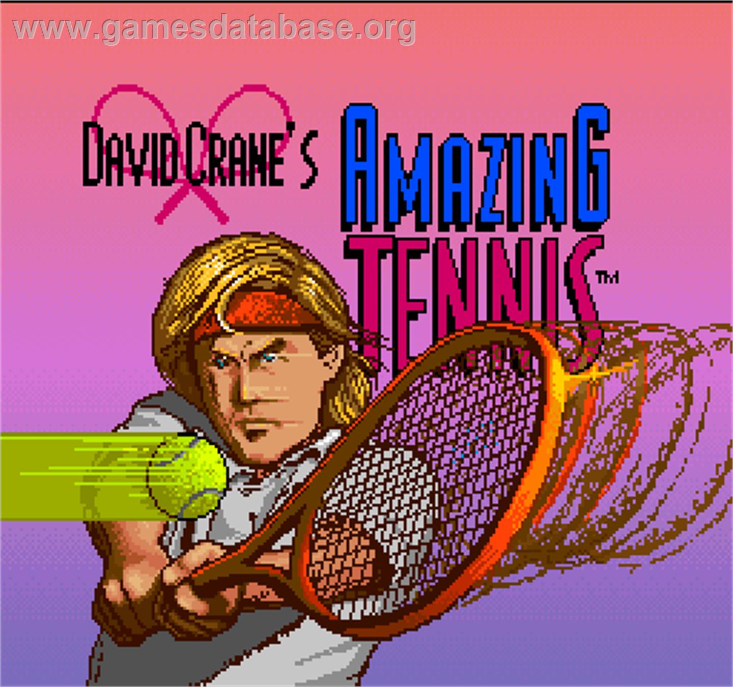David Crane's Amazing Tennis - Arcade - Artwork - Title Screen