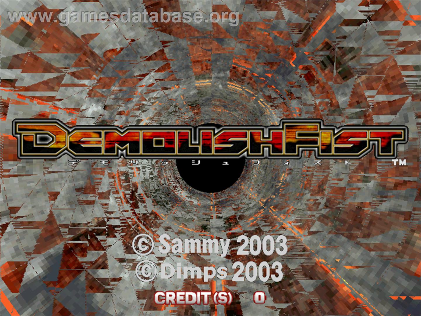 Demolish Fist - Arcade - Artwork - Title Screen