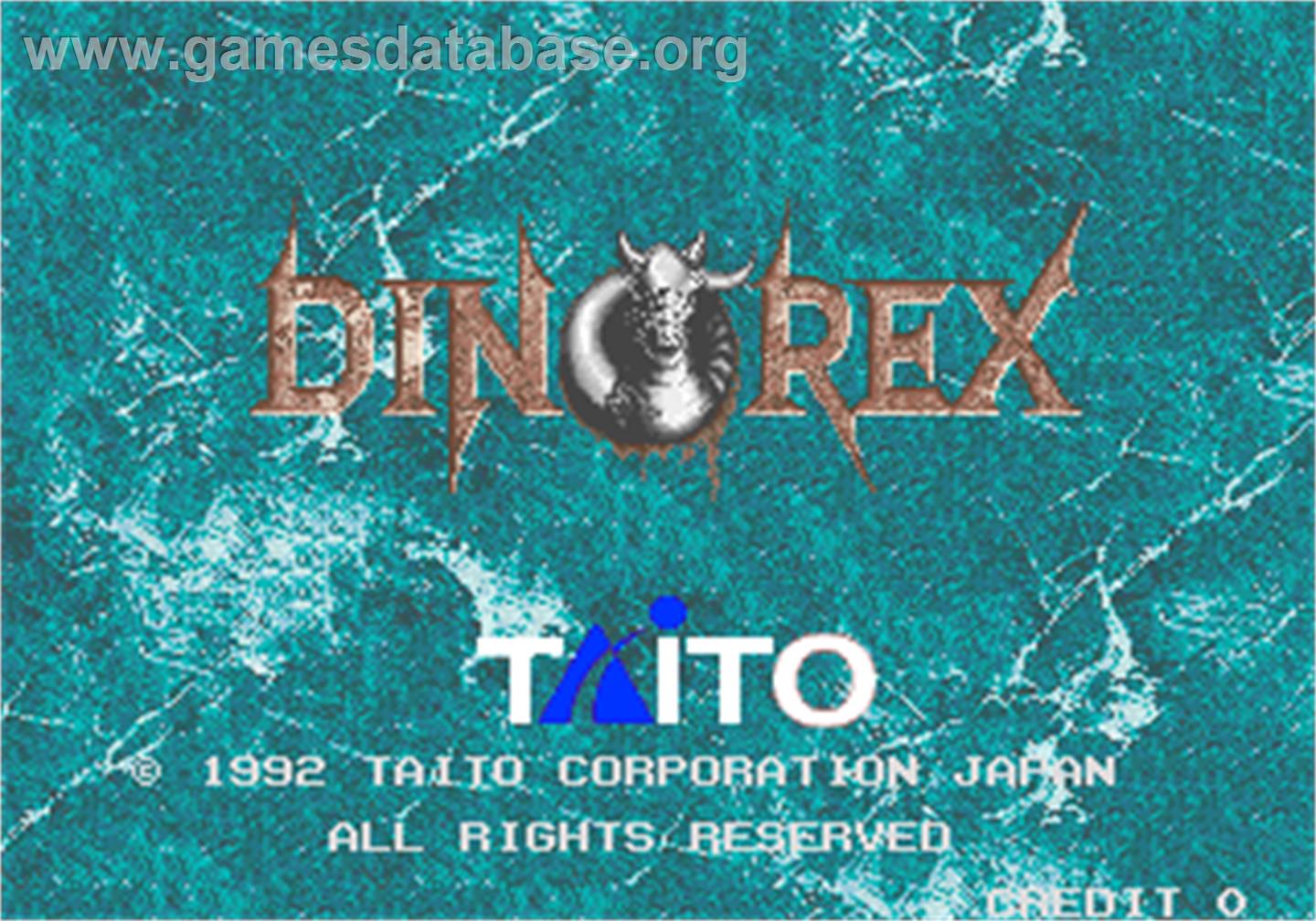 Dino Rex - Arcade - Artwork - Title Screen