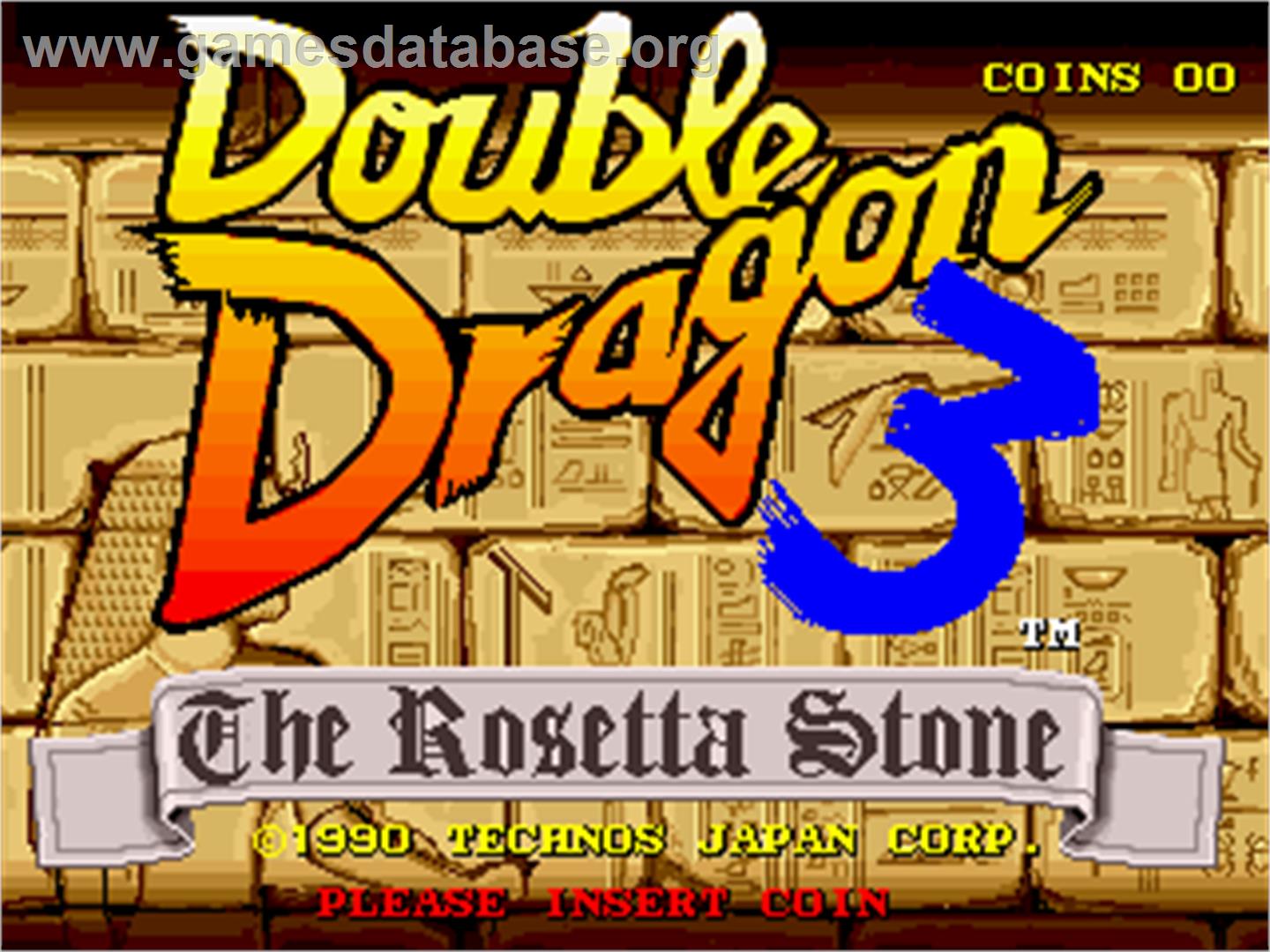 Double Dragon 3 - The Rosetta Stone - Arcade - Artwork - Title Screen