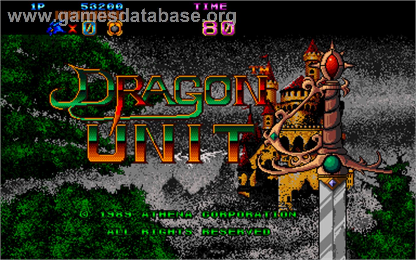 Dragon Unit / Castle of Dragon - Arcade - Artwork - Title Screen