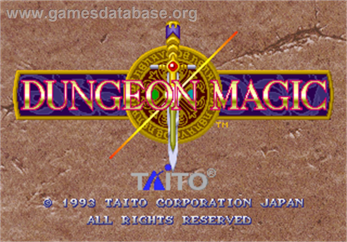 Dungeon Magic - Arcade - Artwork - Title Screen
