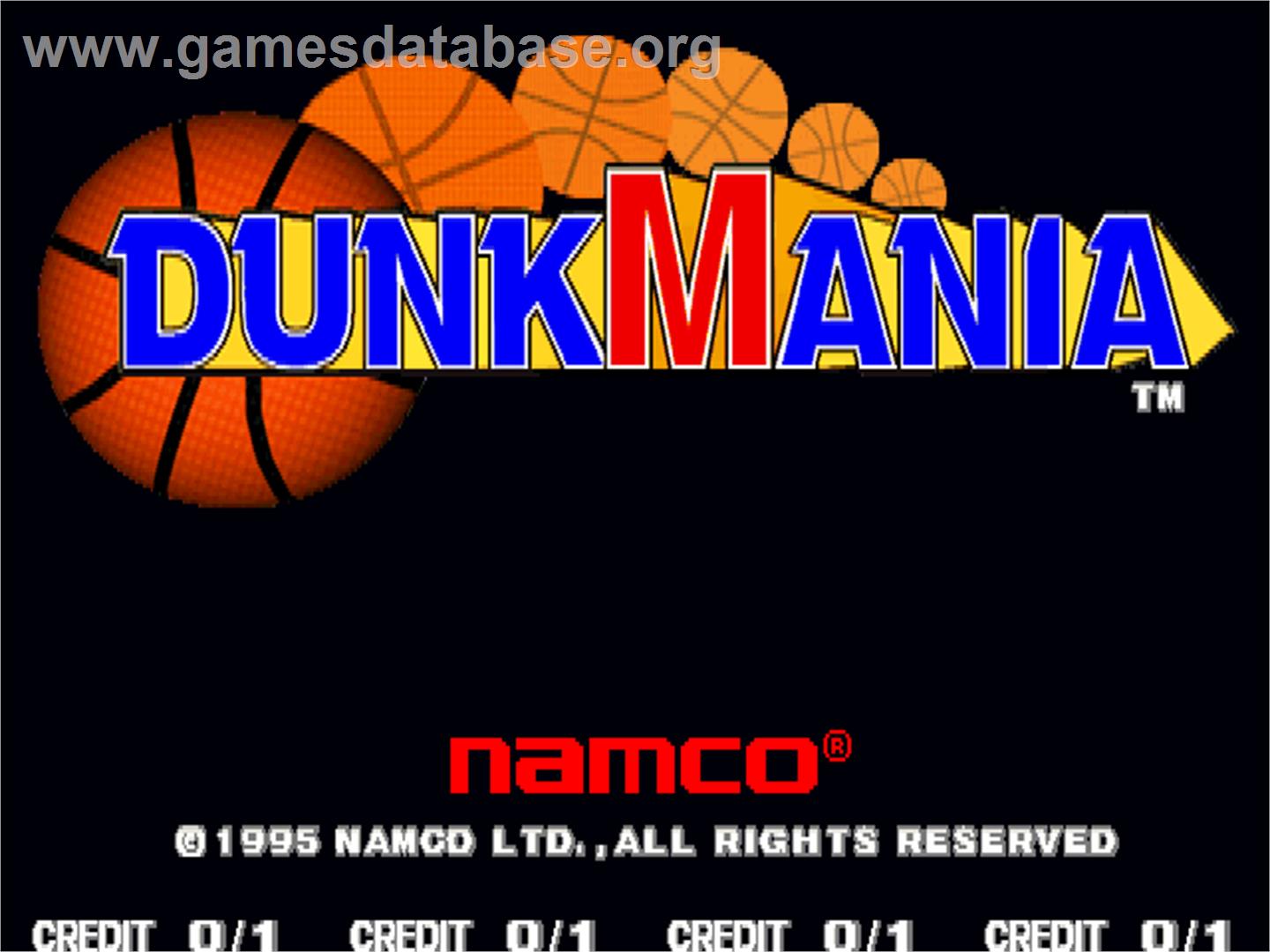 Dunk Mania - Arcade - Artwork - Title Screen