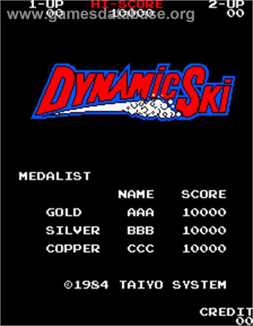 Dynamic Ski - Arcade - Artwork - Title Screen