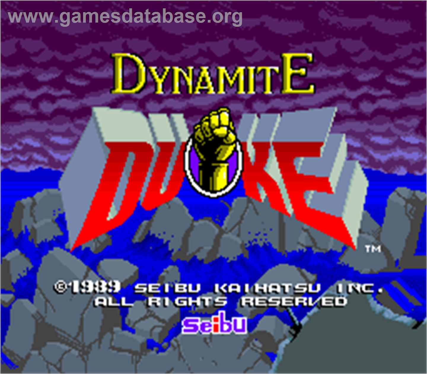 Dynamite Duke - Arcade - Artwork - Title Screen