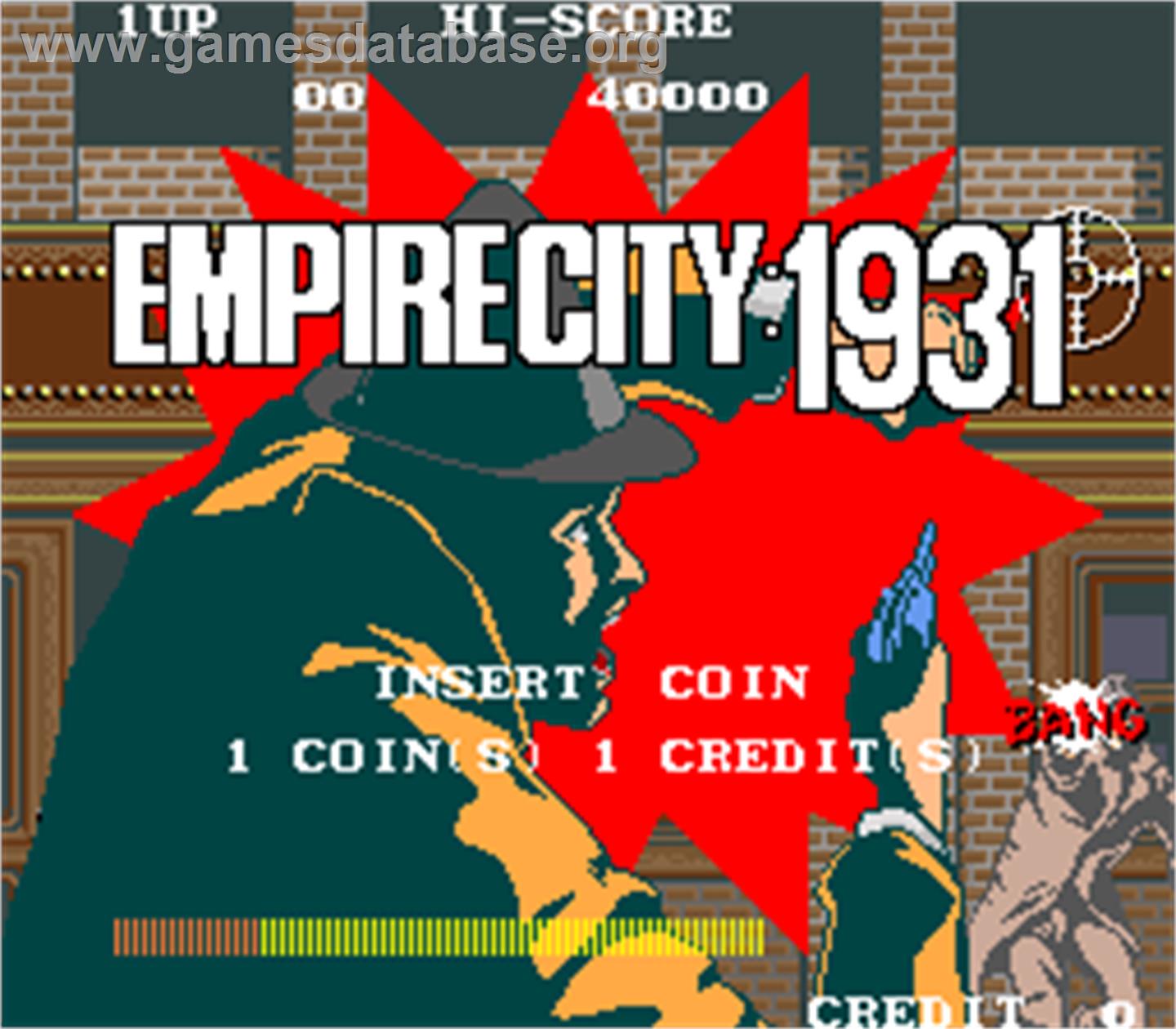 Empire City: 1931 - Arcade - Artwork - Title Screen