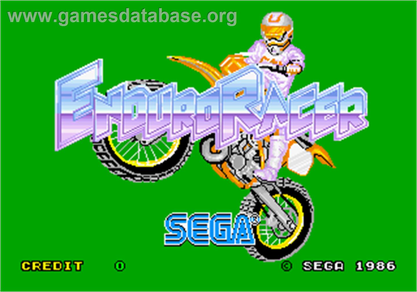 Enduro Racer - Arcade - Artwork - Title Screen
