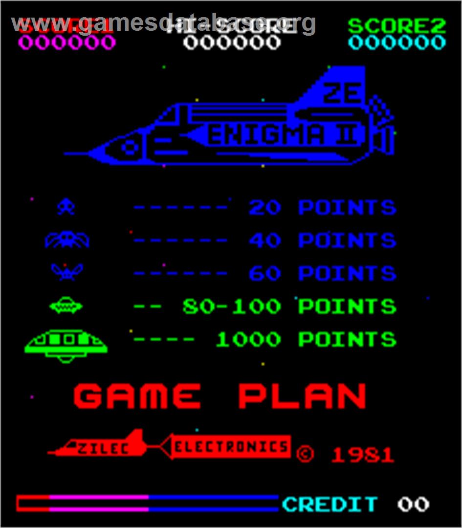 Enigma II - Arcade - Artwork - Title Screen