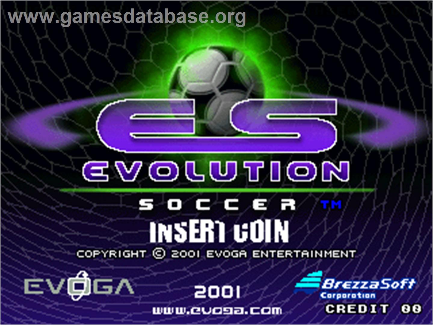 Evolution Soccer - Arcade - Artwork - Title Screen