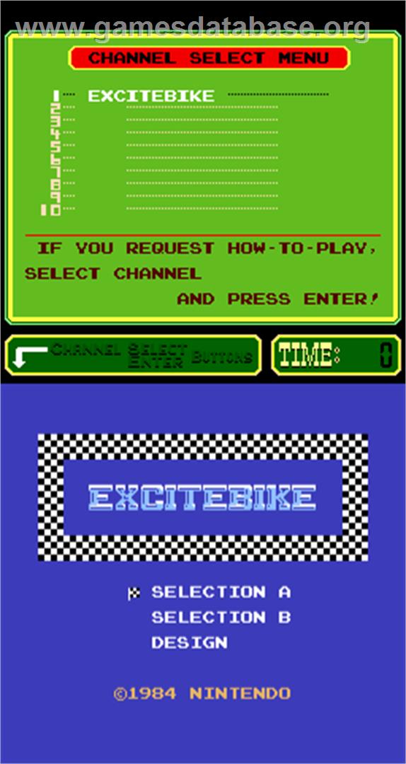 Excitebike - Arcade - Artwork - Title Screen