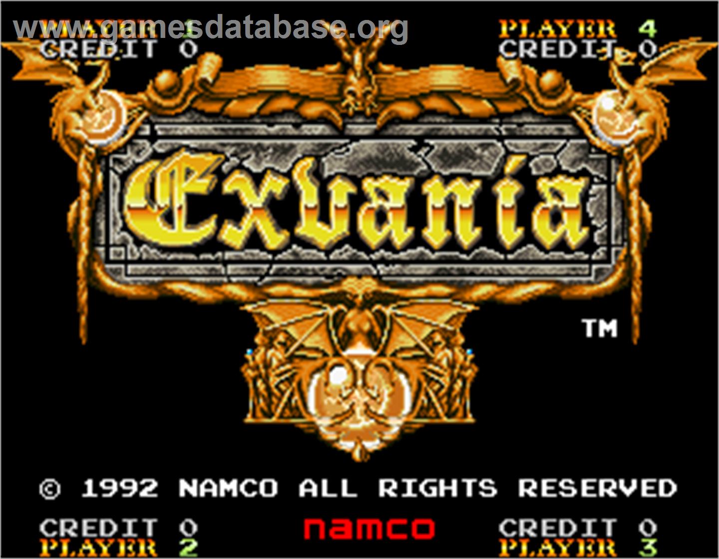 Exvania - Arcade - Artwork - Title Screen