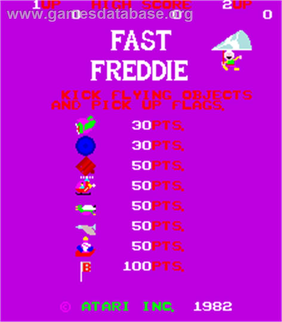 Fast Freddie - Arcade - Artwork - Title Screen